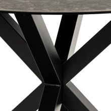 Stół ceramiczny okrągły Heaven 119cm czarny marmur / czarny Actona