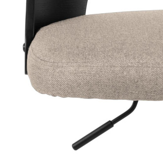 Hoker drewniany na czarnej nodze Lucy beżowy / czarny Actona