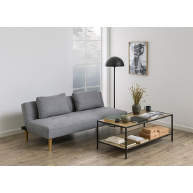 Sofa tapicerowana rozkładana z poduszkami Lucca 180cm szara Actona