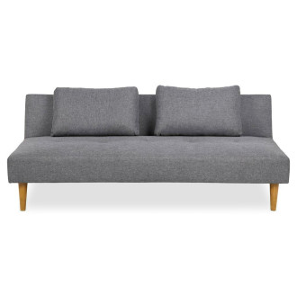 Sofa tapicerowana rozkładana z poduszkami Lucca 180cm szara Actona