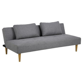 Sofa tapicerowana rozkładana z poduszkami Lucca 180cm szara Actona
