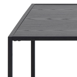 Stolik kawowy metalowym z gazetnikiem Seaford 110x60cm czarny Actona