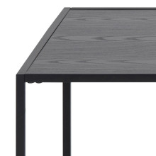 Stolik kawowy metalowym z gazetnikiem Seaford 110x60cm czarny Actona