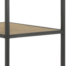 Wieszak stojący z półkami loft Seaford 77x165cm dąb / czarny Actona