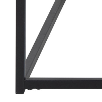 Stolik kawowy metalowym z gazetnikiem Seaford 110x60cm czarny Actona