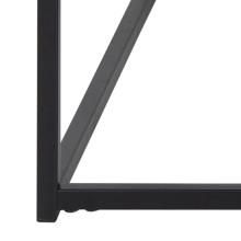 Stolik kawowy metalowym z gazetnikiem Seaford 110x60cm czarny Actona