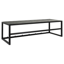 Wieszak ścienny z półką Seaford 77cm czarny dąb / czarny Actona