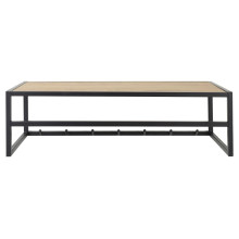 Wieszak ścienny z półką Seaford 77cm dąb / czarny Actona