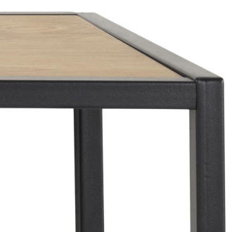 Wieszak ścienny z półką Seaford 77cm dąb / czarny Actona