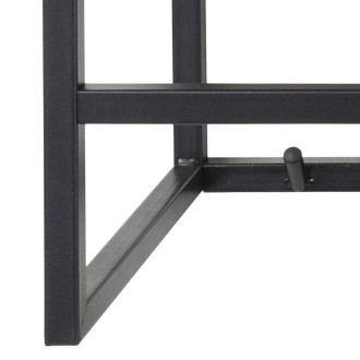 Wieszak ścienny z półką Seaford 77cm dąb / czarny Actona