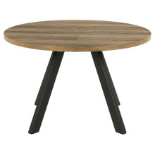 Stół okrągły rozkładany Zalida 1200210cm ciemny dąb / czarny Actona