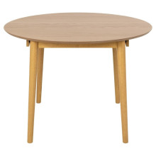 Stół okrągły fornirowany rozkładany Montreux 115-154cm dąb Actona