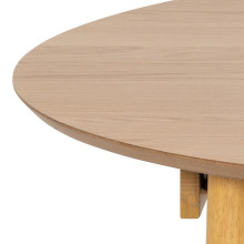 Stół okrągły fornirowany rozkładany Montreux 115-154cm dąb Actona