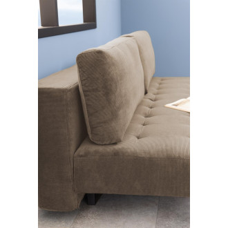 Sofa sztruksowa rozkładana Blain 200cm beżowa Actona