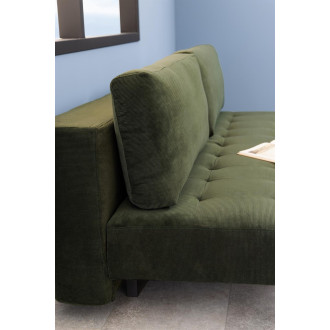Sofa sztruksowa rozkładana Blain 200cm zielona Actona