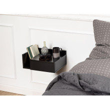 Szafka nocna podwieszana z szufladą i przegródką Ashlan II 40cm czarna Actona