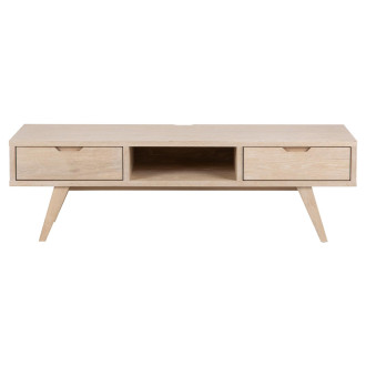 Szafka RTV na wysokich nóżkach A-line 150x45cm dąb bielony Actona