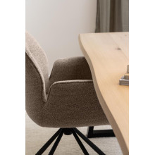 Stół prostokątny fornirowany loft Malika 220x100cm dąb bielony Actona