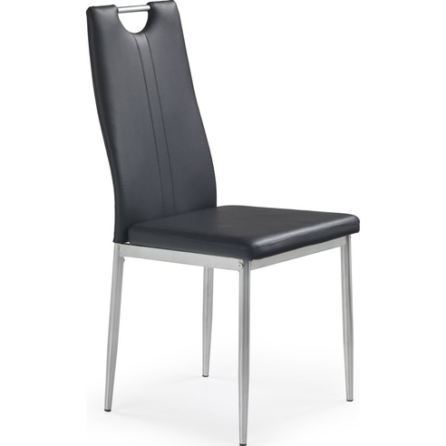 Krzesło nowoczesne z ekoskóry K202 czarne Halmar do jadalni, kuchni i salonu.