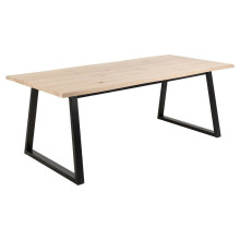 Stół prostokątny fornirowany loft Malika 220x100cm dąb bielony Actona