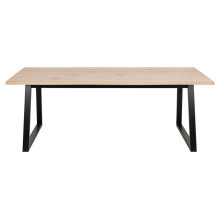 Stół prostokątny fornirowany loft Malika 220x100cm dąb bielony Actona