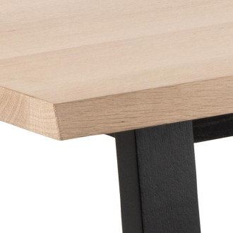 Stół prostokątny fornirowany loft Malika 220x100cm dąb bielony Actona