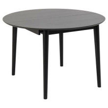 Stół okrągły fornirowany rozkładany Montreux 115-154cm czarny Actona
