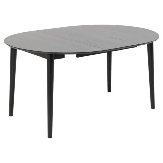 Stół okrągły fornirowany rozkładany Montreux 115-154cm czarny Actona