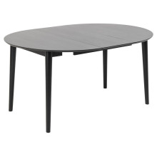 Stół okrągły fornirowany rozkładany Montreux 115-154cm czarny Actona