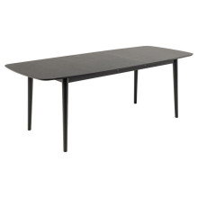 Stół fornirowany rozkładany Montreux 180-219x90cm czarny Actona