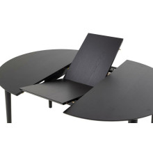 Stół okrągły fornirowany rozkładany Montreux 115-154cm czarny Actona