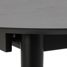 Stół okrągły fornirowany rozkładany Montreux 115-154cm czarny Actona