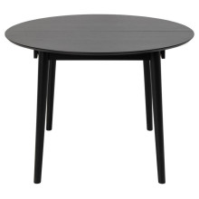 Stół okrągły fornirowany rozkładany Montreux 115-154cm czarny Actona