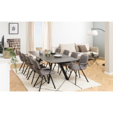 Stół rozkładany z ceramicznym blatem Blackburn 160-240x97cm czarny Actona
