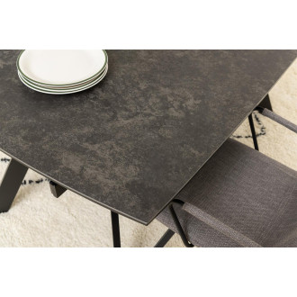 Stół rozkładany z ceramicznym blatem Blackburn 160-240x97cm czarny Actona