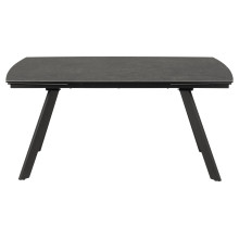 Stół rozkładany z ceramicznym blatem Blackburn 160-240x97cm czarny Actona