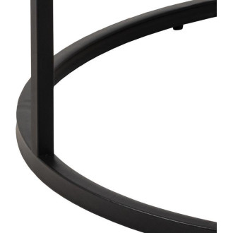Stolik kawowy okrągły Spiro 80cm biały marmur / czarny Actona
