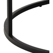 Stolik kawowy okrągły Spiro 80cm biały marmur / czarny Actona