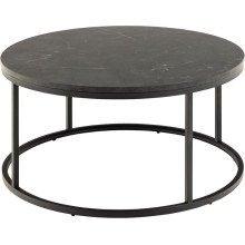 Stolik kawowy okrągły Spiro 80cm czarny marmur / czarny Actona