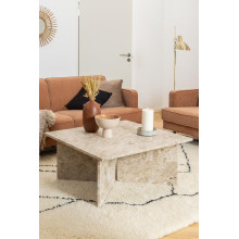 Stolik marmurowy kwadratowy Vega 90x90cm beżowy Actona
