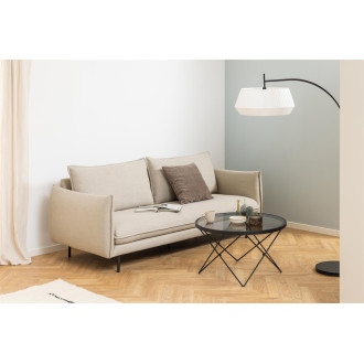 Stolik szklany okrągły Cuxton 80cm szkło hartowane dymione / czarny Actona