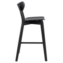 Krzesło barowe drewniane Roxby H77cm czaarne Actona