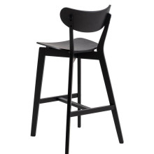 Krzesło barowe drewniane Roxby H77cm czaarne Actona