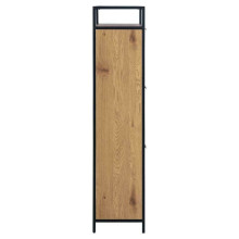 Szafka na buty zamykana Seaford 56x129cm dąb dziki / czarny Actona