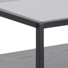 Szafka nocna z szufladą i szklaną półką Randolf 40cm czarna Actona