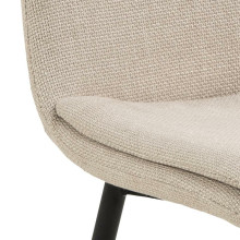 Krzesło tapicerowane Becca beżowe tkanina Basel 24 Actona