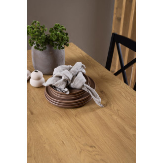 Stół prostokątny loft Peru 120x80cm dąb dziki / czarny Actona
