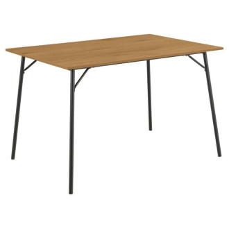 Stół prostokątny loft Peru 120x80cm dąb dziki / czarny Actona