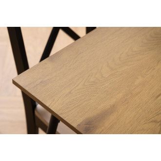 Stół prostokątny loft Peru 120x80cm dąb dziki / czarny Actona