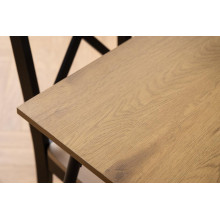 Stół prostokątny loft Peru 120x80cm dąb dziki / czarny Actona